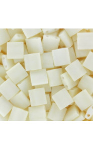 Miyuki tila 5x5mm beads - Matted opaque cream TL-2021
